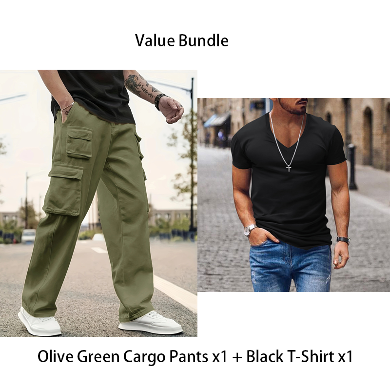 🔥Hot Sale Offers-Men's Multi-Pocket Straight-Leg Cargo Pants