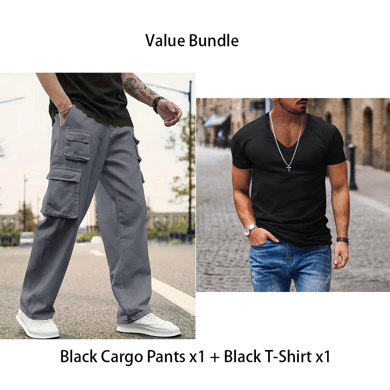 🔥Hot Sale Offers-Men's Multi-Pocket Straight-Leg Cargo Pants