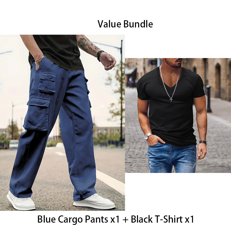 🔥Hot Sale Offers-Men's Multi-Pocket Straight-Leg Cargo Pants