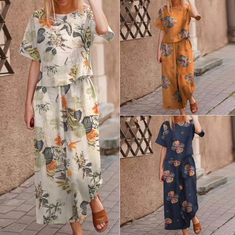 🔥Hot Sale Offers-Women's Loose Print Top ＆ Pants 2-Piece Set