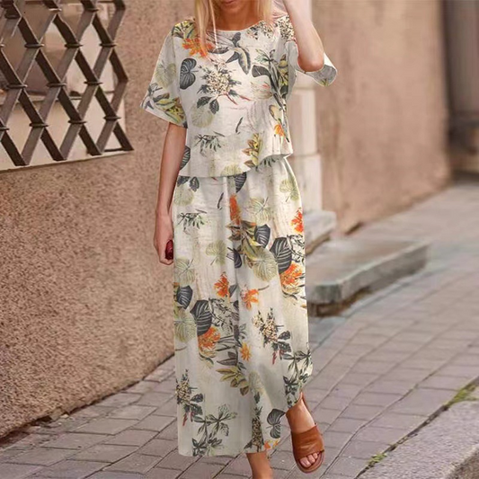 🔥Hot Sale Offers-Women's Loose Print Top ＆ Pants 2-Piece Set