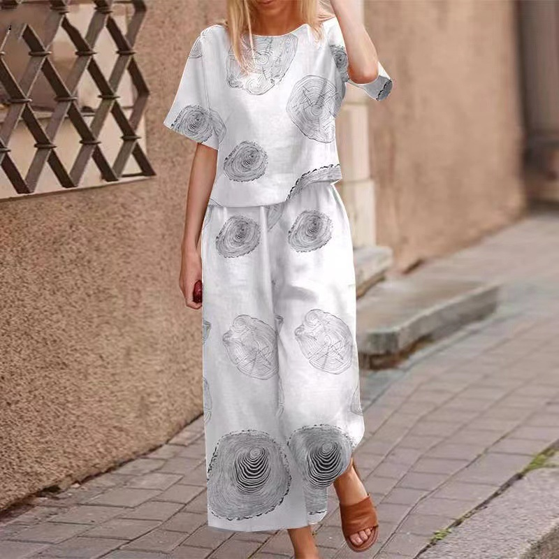 🔥Hot Sale Offers-Women's Loose Print Top ＆ Pants 2-Piece Set