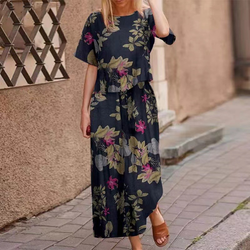 🔥Hot Sale Offers-Women's Loose Print Top ＆ Pants 2-Piece Set