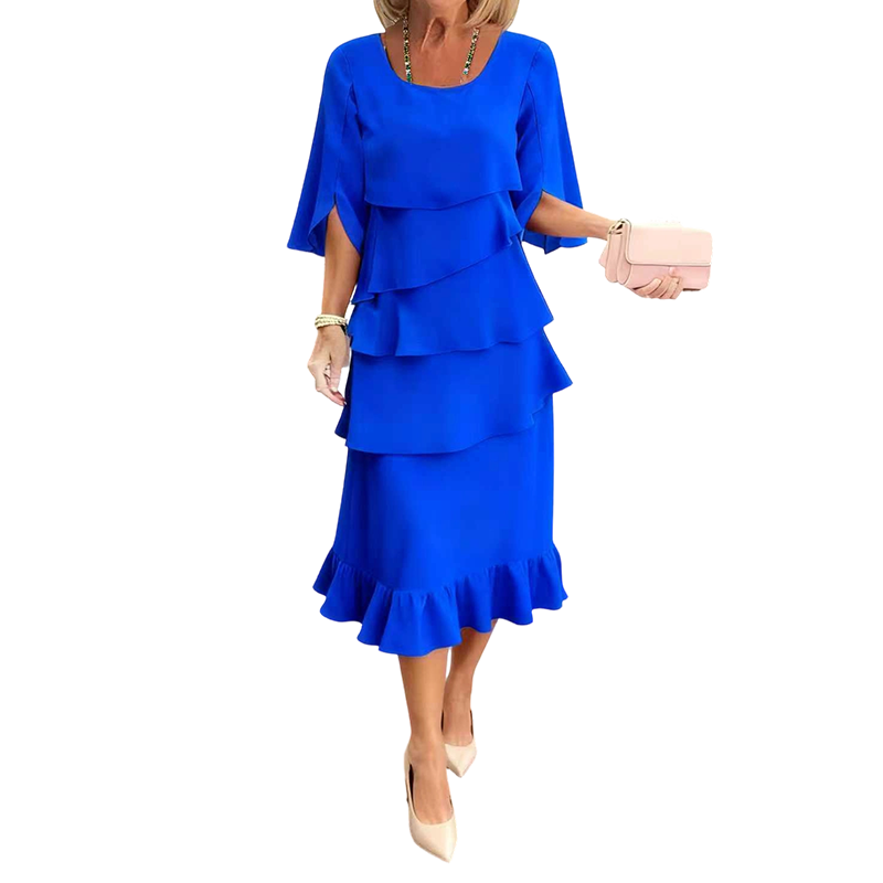 Elegant Tiered Ruffle Sleeve Dress💃✨Effortlessly Unleash Your Charm