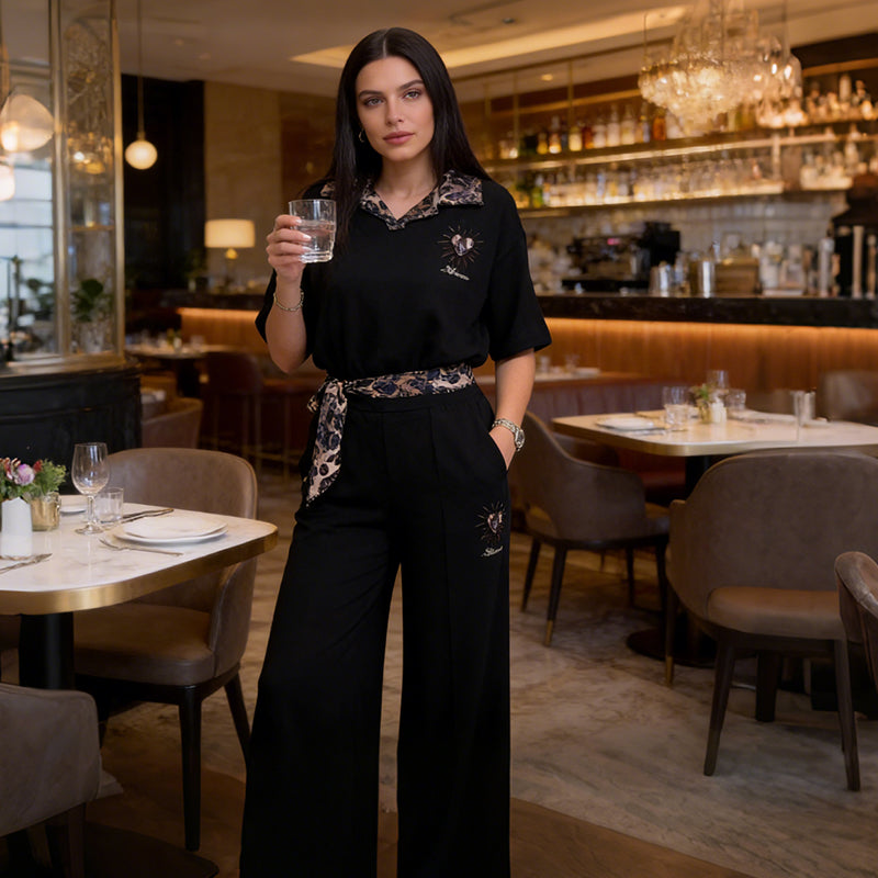 Women's Casual Top & Pants 2-Piece Set