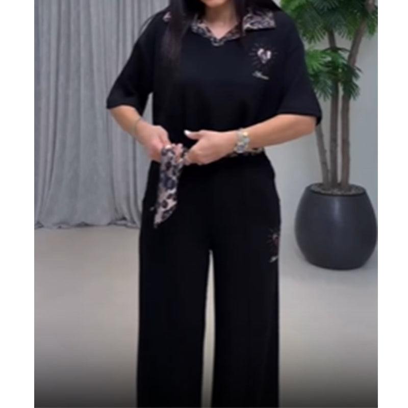 Women's Casual Top & Pants 2-Piece Set