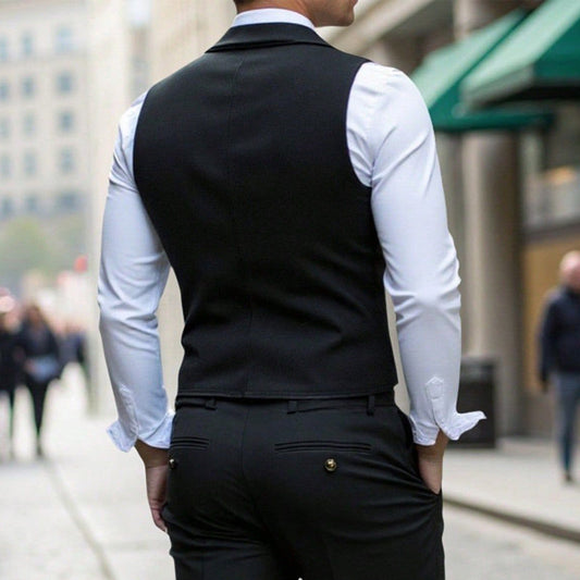 🔥Limited-time offer-Men's Casual Retro Slim Fit Dress Vests for Suit or Tuxedo