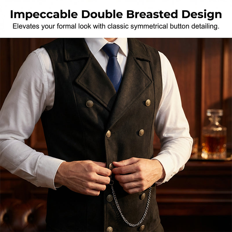 🔥Limited-time offer-Men's Casual Retro Slim Fit Dress Vests for Suit or Tuxedo