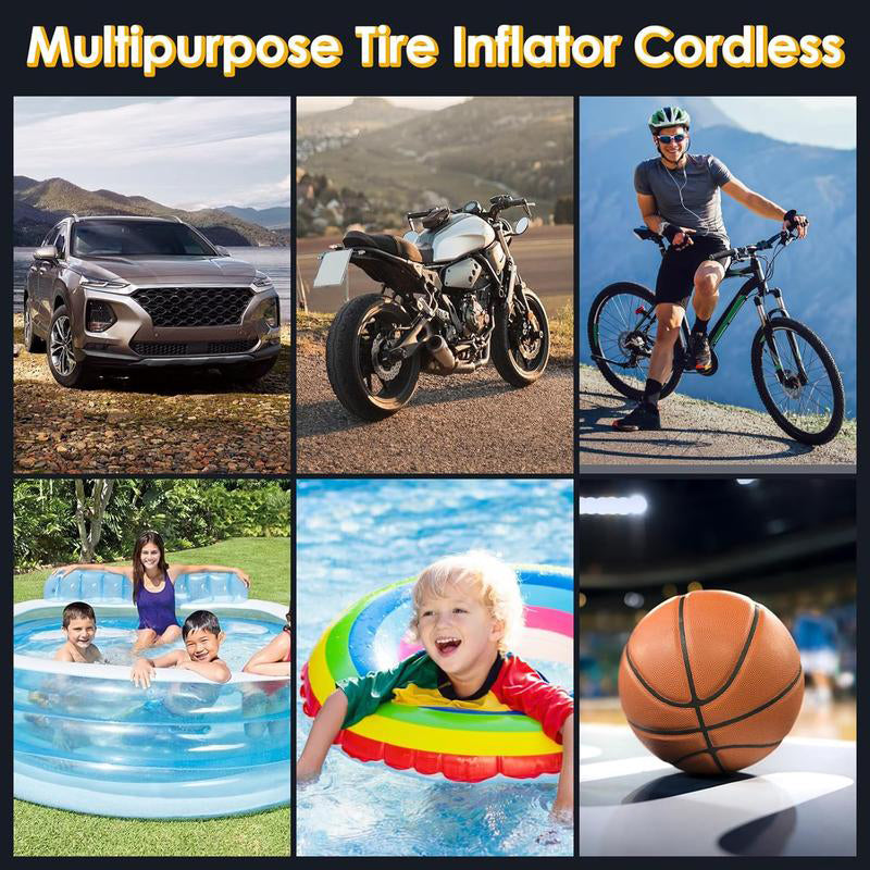 Portable Cordless Air Compressor with Digital Display