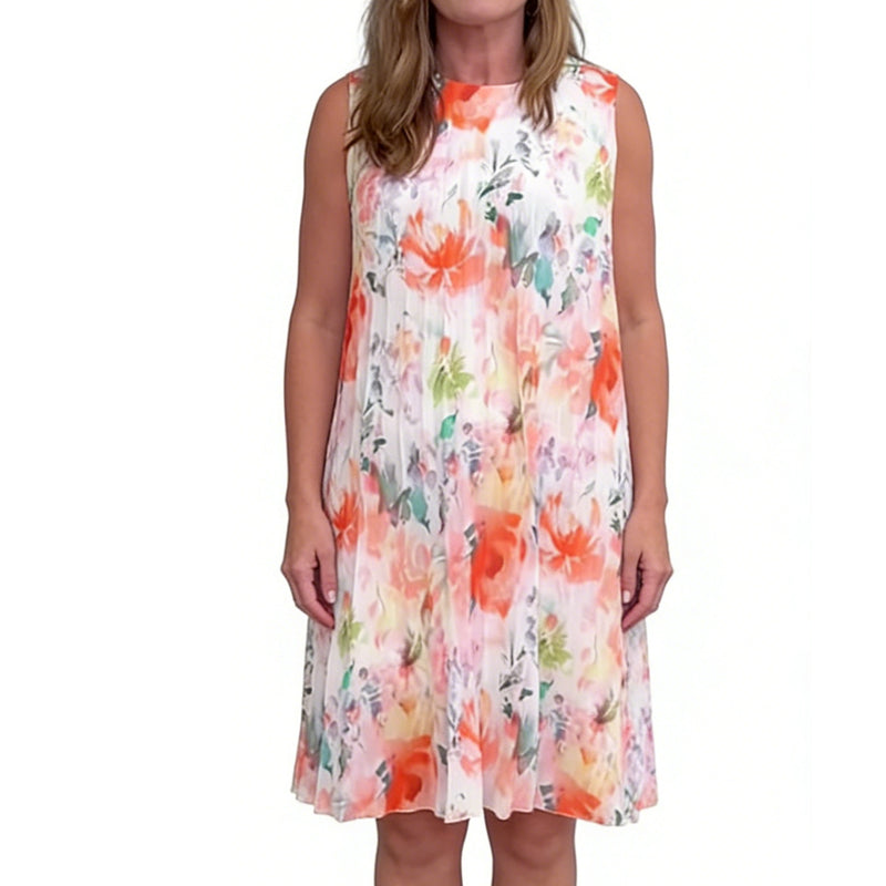 💥 Special Sale 50% OFF💥Women’s Sleeveless Floral Print Pleated Dress
