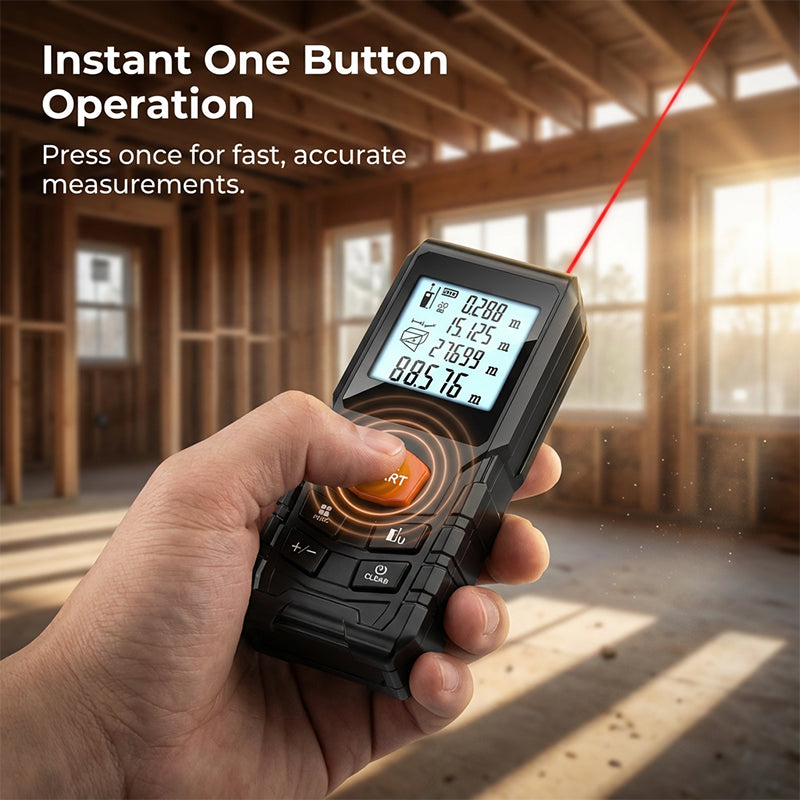 100 M Handheld Laser Distance Meter with LCD Display