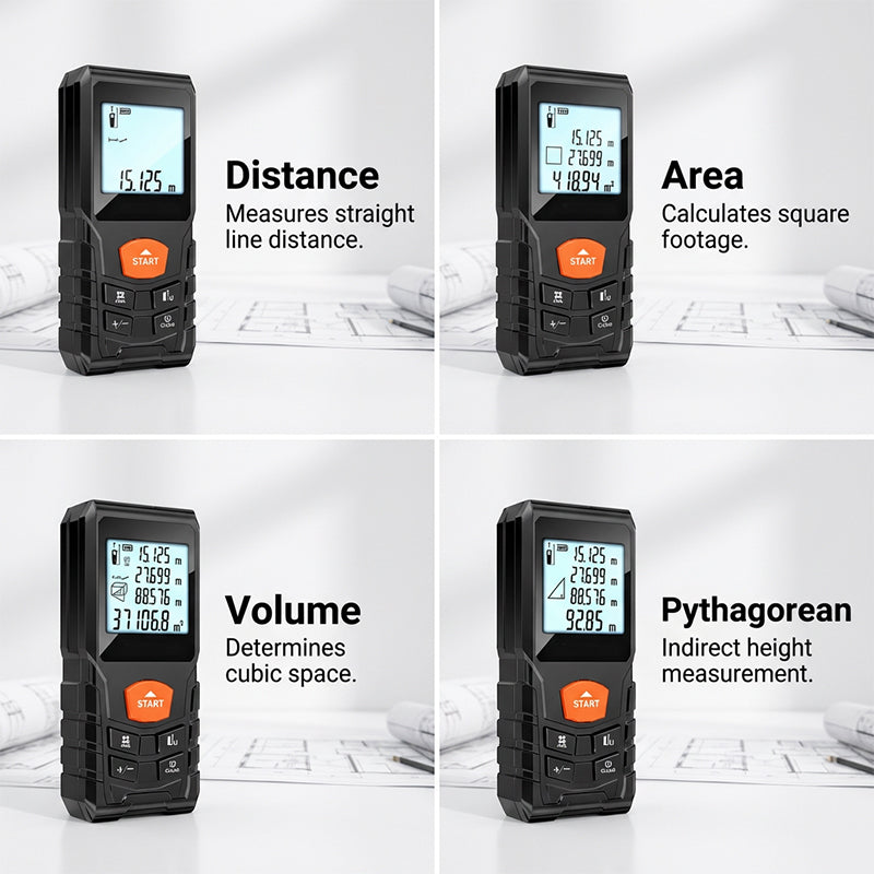 100 M Handheld Laser Distance Meter with LCD Display