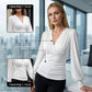 Women’s Deep V Neck Slim Fit Ruched Top