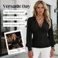 Women’s Deep V Neck Slim Fit Ruched Top