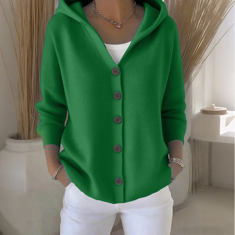⏳Time-Limited Special⏰Women's Hooded Button-Up Knit Cardigan