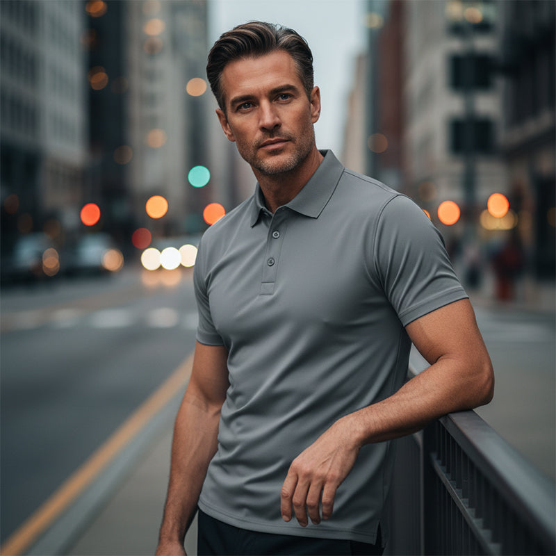 🔥50％ OFF🔥Men's Quick-Dry Short-Sleeve Lapel T-Shirt