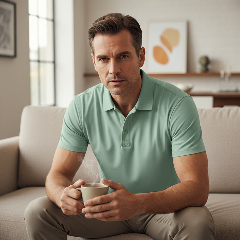 🔥50％ OFF🔥Men's Quick-Dry Short-Sleeve Lapel T-Shirt