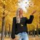 🔥Limited-time offer-Women's Elegant Crew Neck Hollow-Out Long Sleeve Top