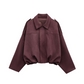 ⏰Last Day Sale 50% Off💃Women's Suede-Like Cropped Bomber Jacket