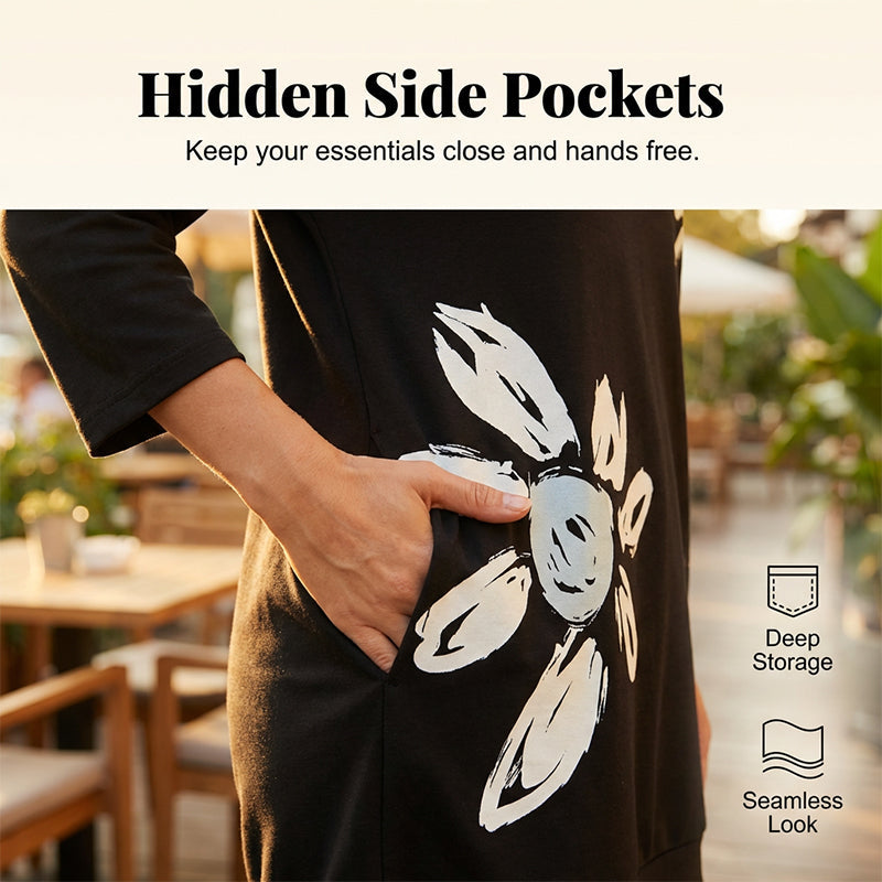 Women's Crew Neck Oversized T-Shirt Dress
