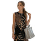 Women's Leopard Print Sleeveless Midi Dress