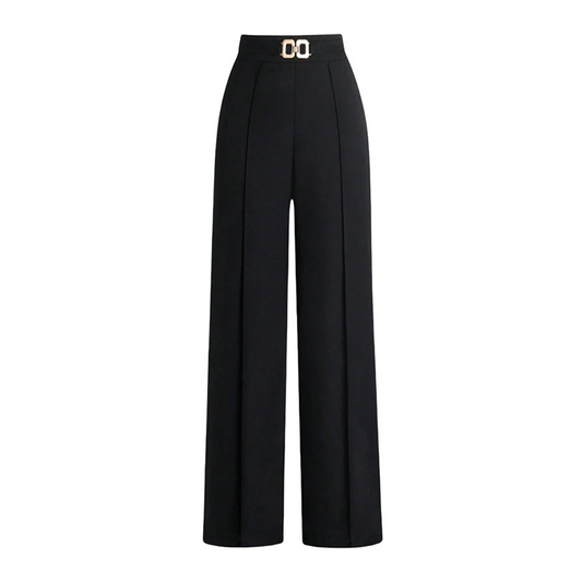 🔥Limited-time offer-Women's High-Waist Wide-Leg Pants with Buckle