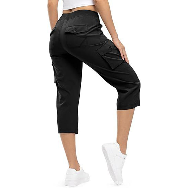 👖 LIMITED-TIME 50% OFF! ✨ Women's Lightweight Cargo Capris – 6 Pockets, Drawstring Waist, Breathable 🌿
