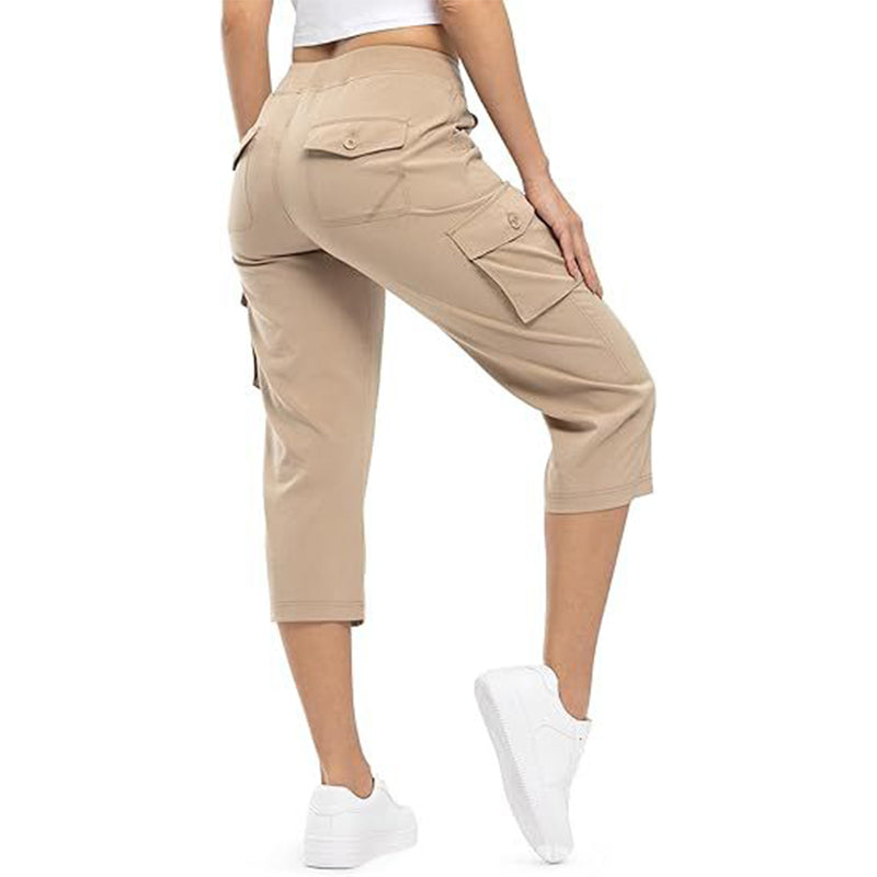 👖 LIMITED-TIME 50% OFF! ✨ Women's Lightweight Cargo Capris – 6 Pockets, Drawstring Waist, Breathable 🌿