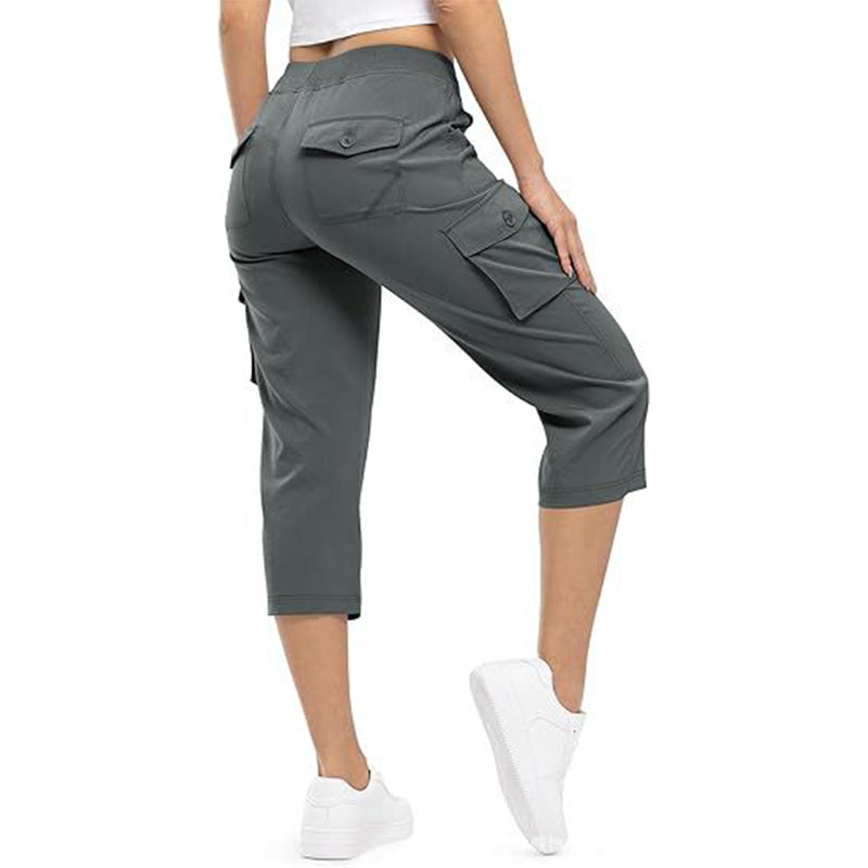 👖 LIMITED-TIME 50% OFF! ✨ Women's Lightweight Cargo Capris – 6 Pockets, Drawstring Waist, Breathable 🌿