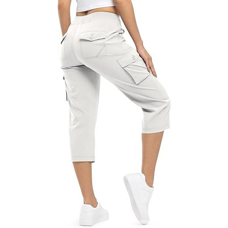 👖 LIMITED-TIME 50% OFF! ✨ Women's Lightweight Cargo Capris – 6 Pockets, Drawstring Waist, Breathable 🌿