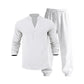 🥳2026 HOT SALE🥳💞50K+ SOLD!💥👴👕 50% OFF! Men’s Casual Top & Pants Set – Stand collar, relaxed fit & elastic cuffs. Lightweight & breathable for warm days. Perfect for holidays or weekends. 🏖️✨