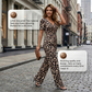 🔥Hot Deals-Leopard Print V-Neck Wide-Leg Jumpsuit