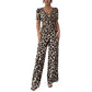 🔥Hot Deals-Leopard Print V-Neck Wide-Leg Jumpsuit