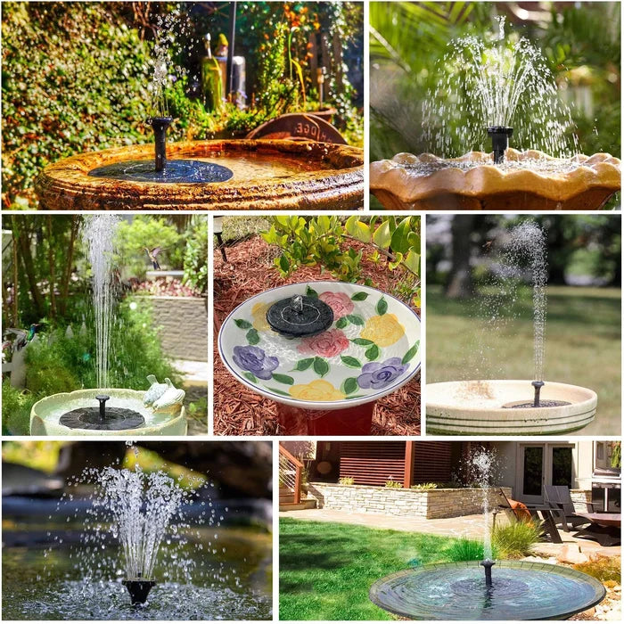 🔥Hot Sales 55% OFF🔥Solar Fountain, Solar Powered Bird Bath Fountain Pump with 4 Nozzles 1.4W Solar Panel Kit Water Pump, Outdoor Watering Submersible Pump for Pond, Pool, Garden, Fish Tank