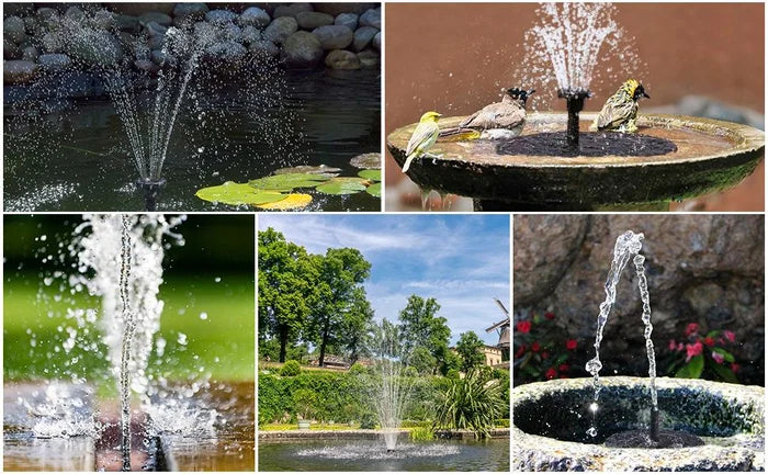 🔥Hot Sales 55% OFF🔥Solar Fountain, Solar Powered Bird Bath Fountain Pump with 4 Nozzles 1.4W Solar Panel Kit Water Pump, Outdoor Watering Submersible Pump for Pond, Pool, Garden, Fish Tank