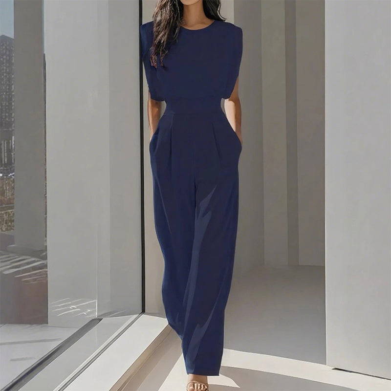 ⏳Time-Limited Special⏰Solid Color Wide-Legged Jumpsuit – Elegant, Comfy & Versatile for Any Occasion 🏖️💼