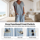 🔥2026New Style🔥Casual Oversized V-Neck One-Piece Jumpsuit – Soft Fabric, Slim & Trendy