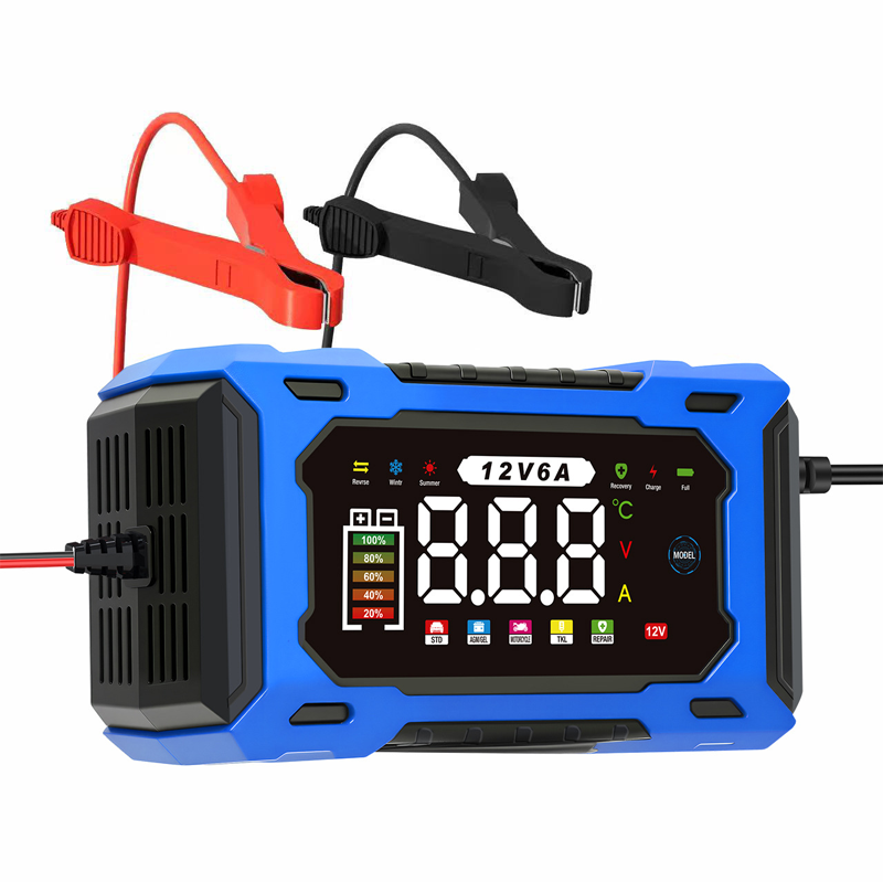 12V 6A Smart Car Battery Charger with Pulse Repair