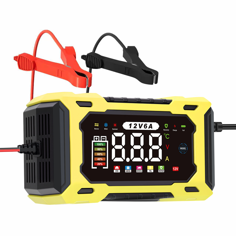 12V 6A Smart Car Battery Charger with Pulse Repair