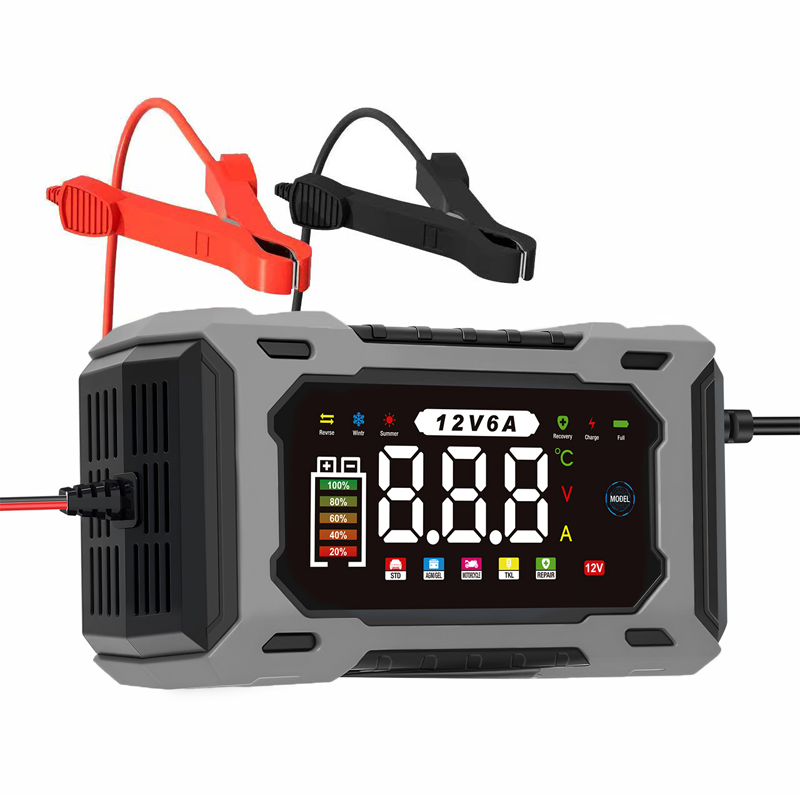 12V 6A Smart Car Battery Charger with Pulse Repair