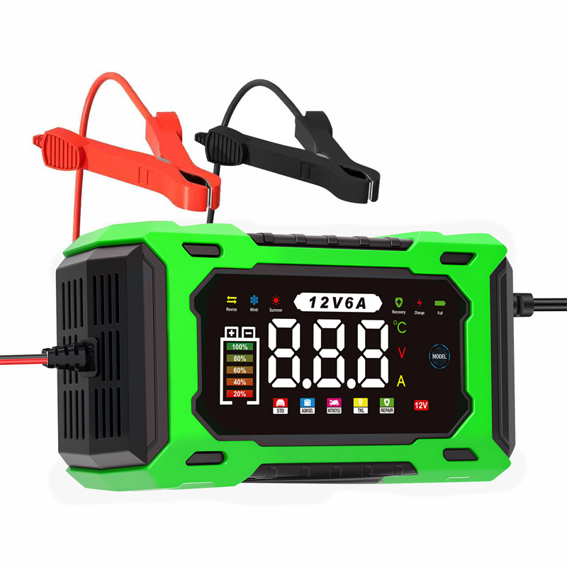 12V 6A Smart Car Battery Charger with Pulse Repair