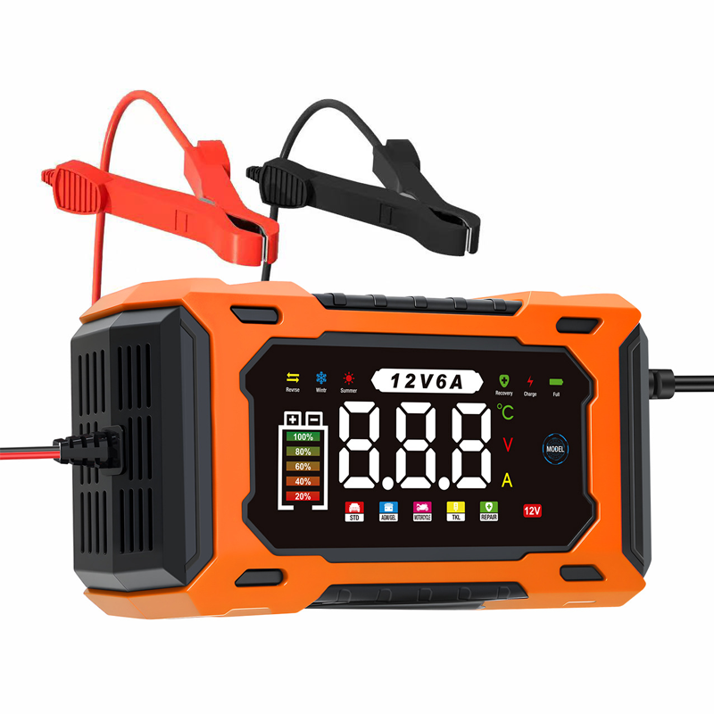 12V 6A Smart Car Battery Charger with Pulse Repair