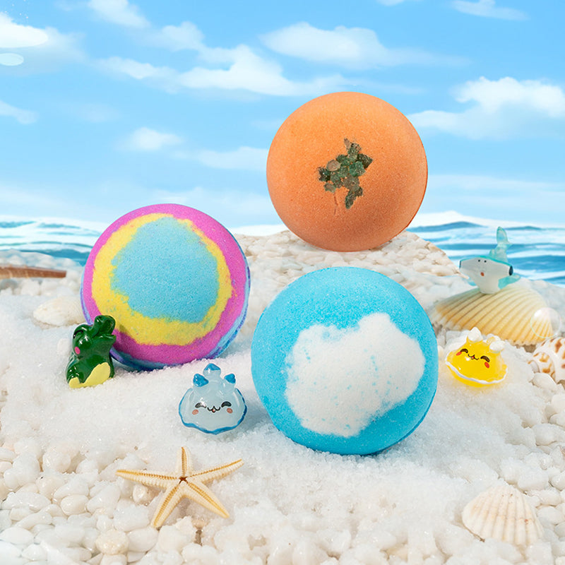 🛁 Natural Bath Bombs for Kids with Mega Bubbles & Surprise Inside 🥚✨