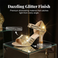 Women's Glitter Chunky Heel Sandals