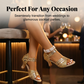 Women's Glitter Chunky Heel Sandals