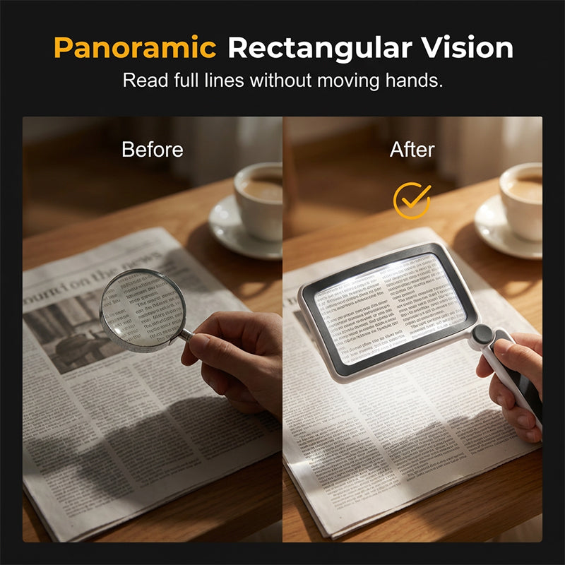 🔥Limited-time offer-Folding Handheld Magnifying Glass with Light for Reading