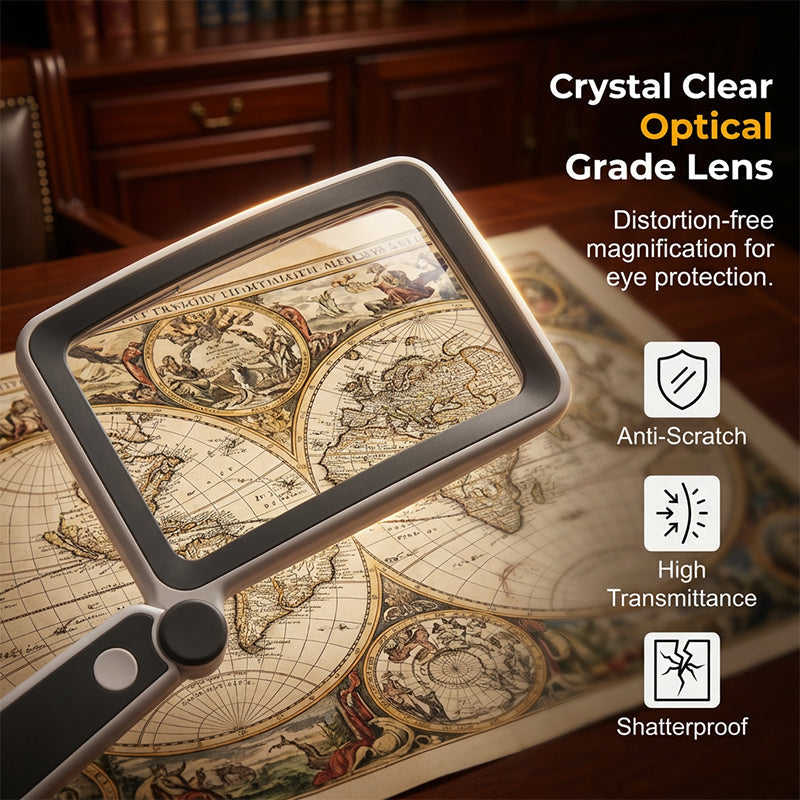 🔥Limited-time offer-Folding Handheld Magnifying Glass with Light for Reading