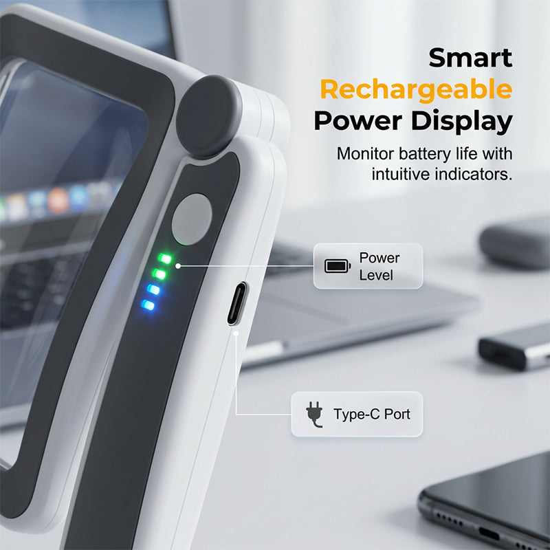 🔥Limited-time offer-Folding Handheld Magnifying Glass with Light for Reading