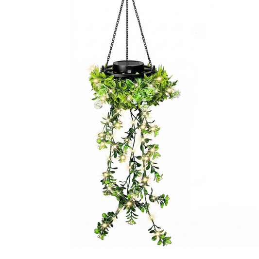 🔥LIMITED TIME 20% OFF! 🔥SOLAR-POWERED HANGING MILAN GRASS LIGHT! 💎 Lifelike Foliage, Auto On/Off & IP65 Waterproof ✨