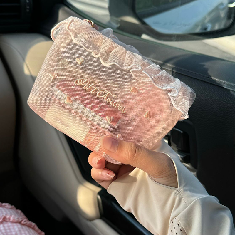 🔥Limited-time offer-Portable Sheer Mesh Makeup Bag
